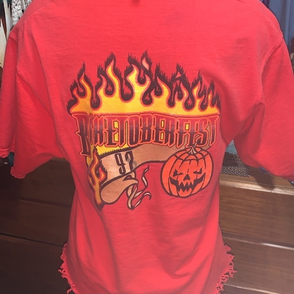 1997 Daytona Biketoberfest Halloween Pin-Up/Motorcycle Custom Fringe Retro Tee - Picture 8 of 11